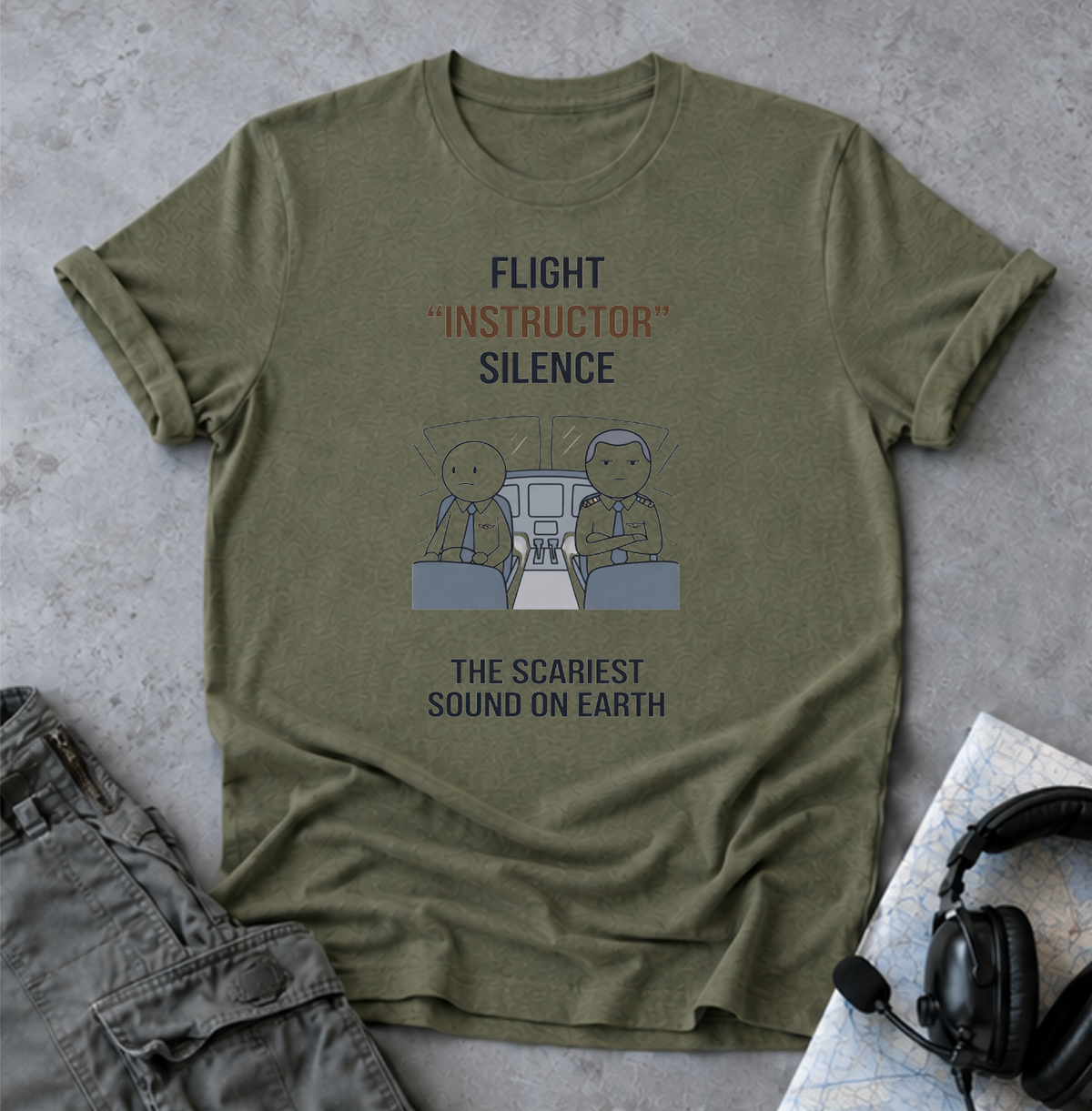 Copy of T‑Shirt — "Flight 'Instructor' Silence" Pilot Humor Tee