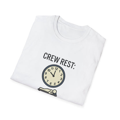 Crew Rest 1 Hour T-Shirt — Pilot/Flight Crew Rest Period Tee