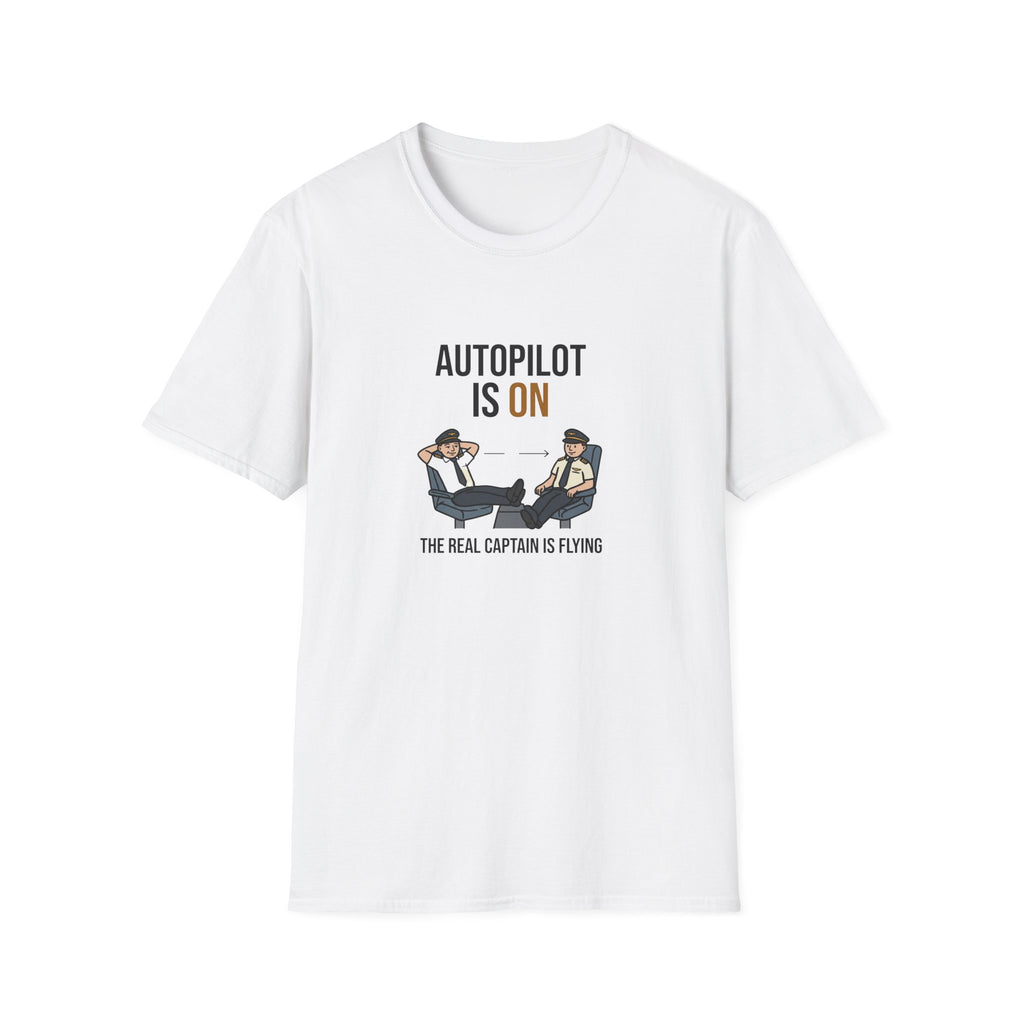 Autopilot Is On T‑Shirt — Funny Pilot Aviation Tee