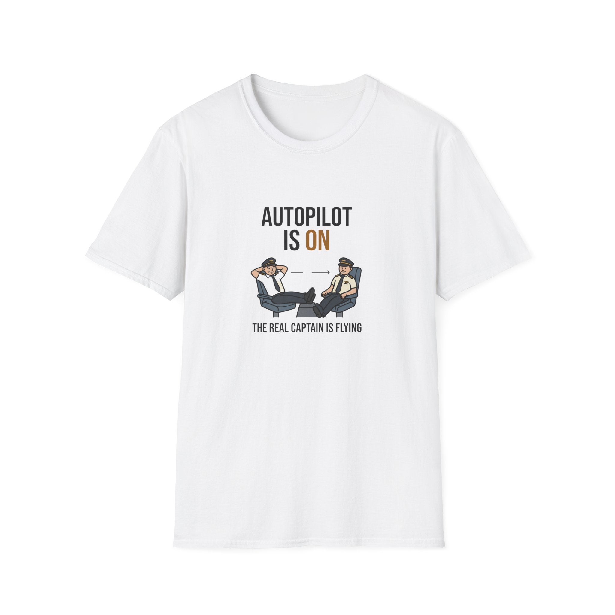Autopilot Is On T‑Shirt — Funny Pilot Aviation Tee