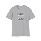 T‑Shirt | 'Landed (Mostly)' Small Plane Aviation Graphic Tee — Pilot & Aircraft Lovers Gift