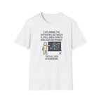 Aviation Humor T-Shirt — "Explaining the difference between a stall and a spin to non-aviation friends"