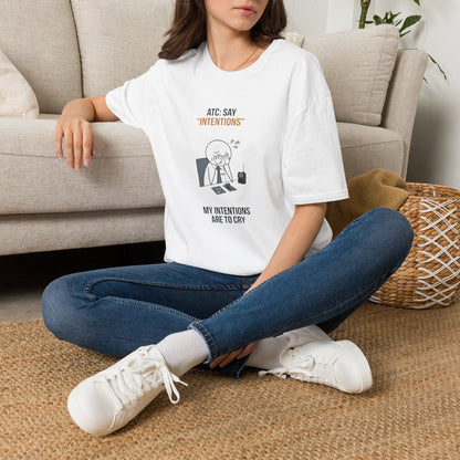 T‑Shirt — “ATC: Say 'Intentions'” Funny Air Traffic Controller Pilot Tee