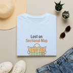 Lost on Sectional Map T-Shirt — Funny Travel Map Tee (Where Am I?)