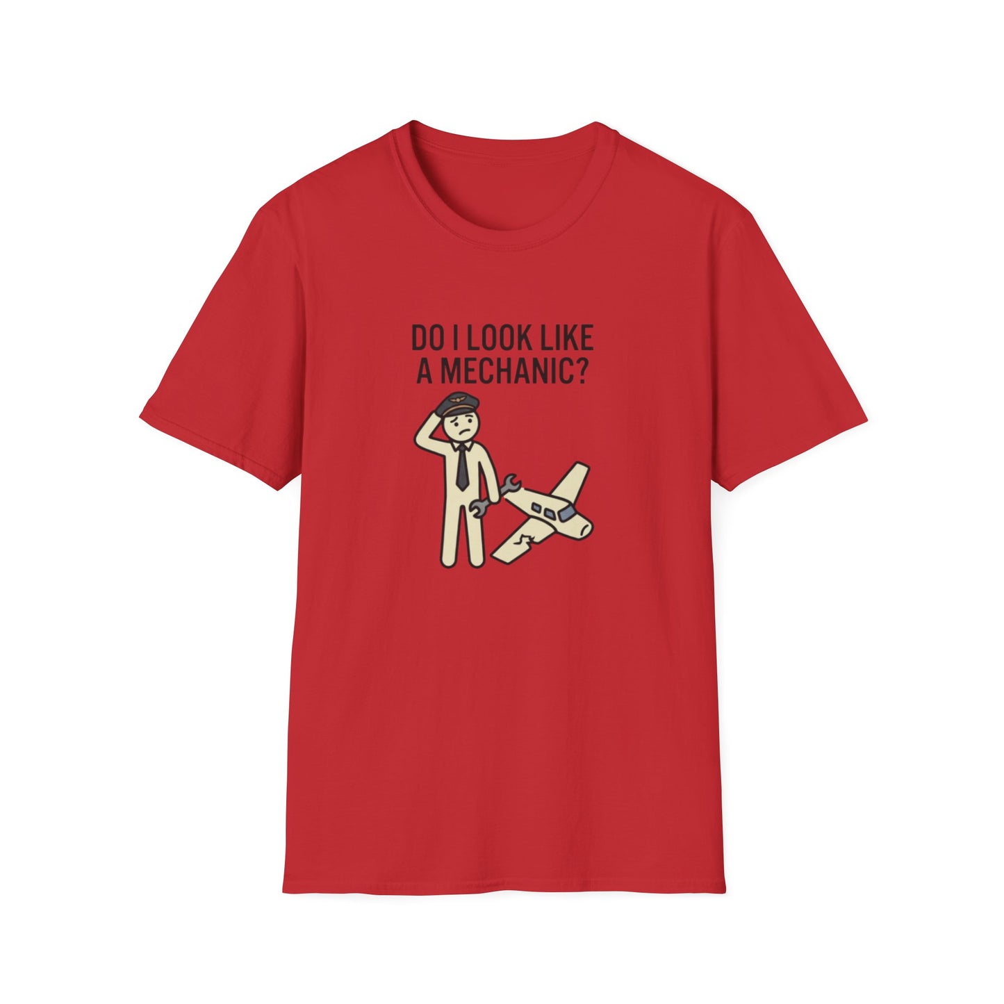 Mechanic Pilot T‑Shirt — "Do I Look Like a Mechanic?" Funny Aviation Tee