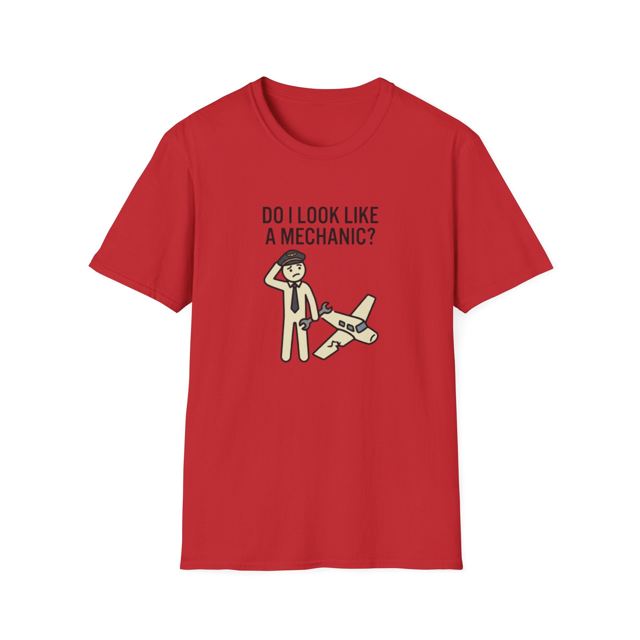 Mechanic Pilot T‑Shirt — "Do I Look Like a Mechanic?" Funny Aviation Tee