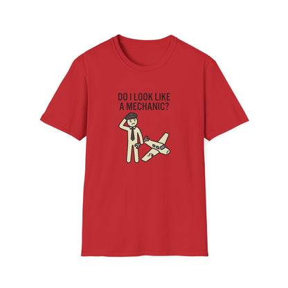 Mechanic Pilot T‑Shirt — "Do I Look Like a Mechanic?" Funny Aviation Tee