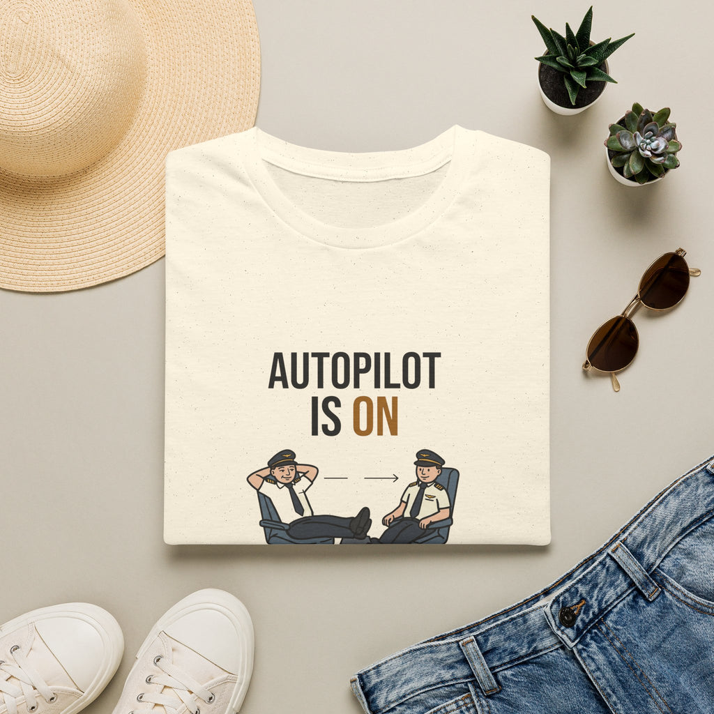 Autopilot Is On T‑Shirt — Funny Pilot Aviation Tee
