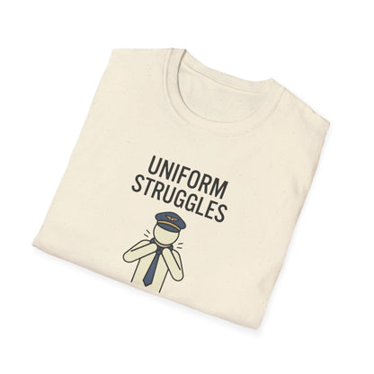 Uniform Struggles T-Shirt — Funny Police/Uniform Humor Tee (“It’s Part of the Brand”)