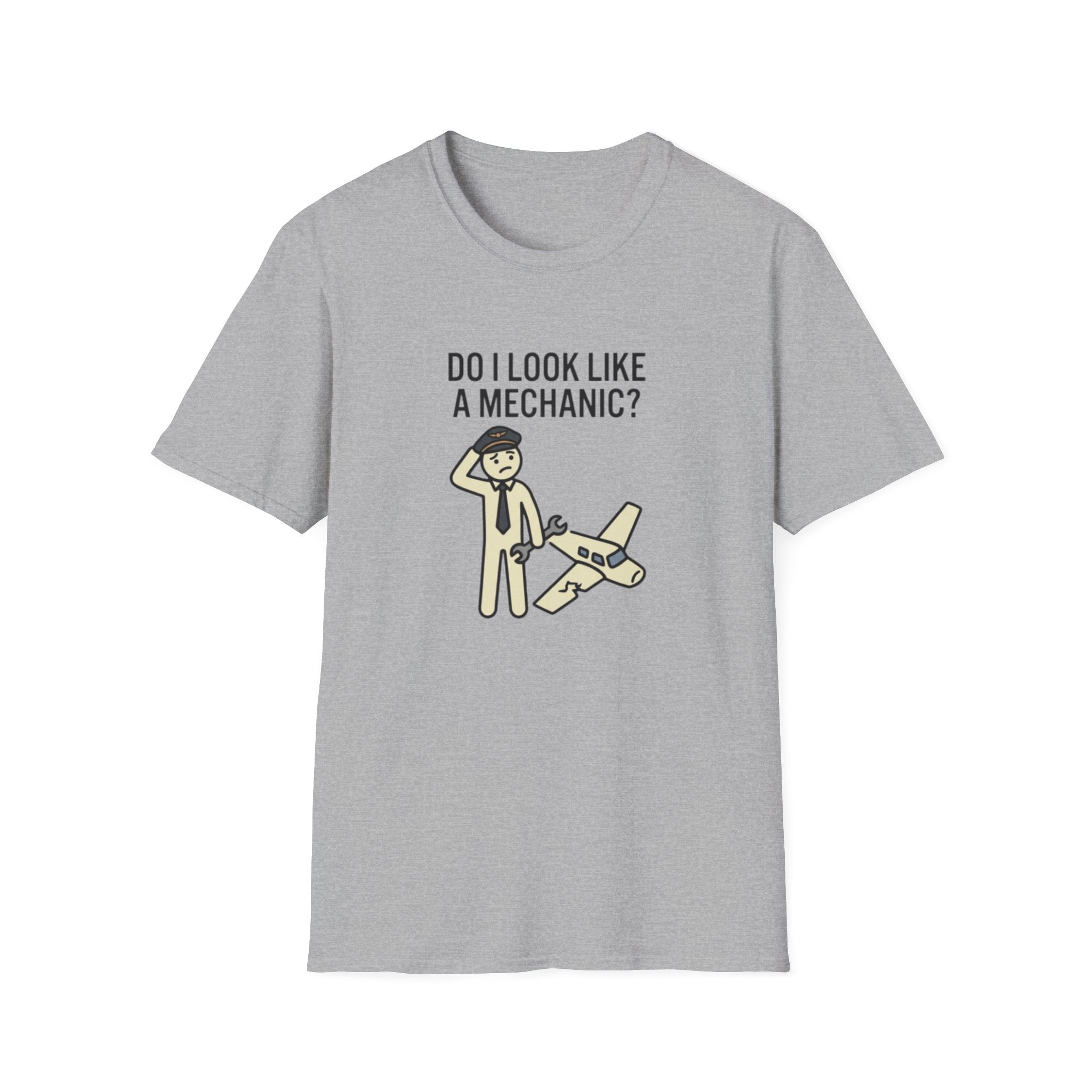 Mechanic Pilot T‑Shirt — "Do I Look Like a Mechanic?" Funny Aviation Tee
