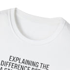 Aviation Humor T-Shirt — "Explaining the difference between a stall and a spin to non-aviation friends"
