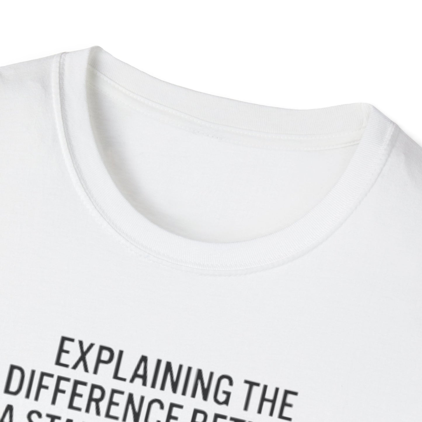 Aviation Humor T-Shirt — "Explaining the difference between a stall and a spin to non-aviation friends"