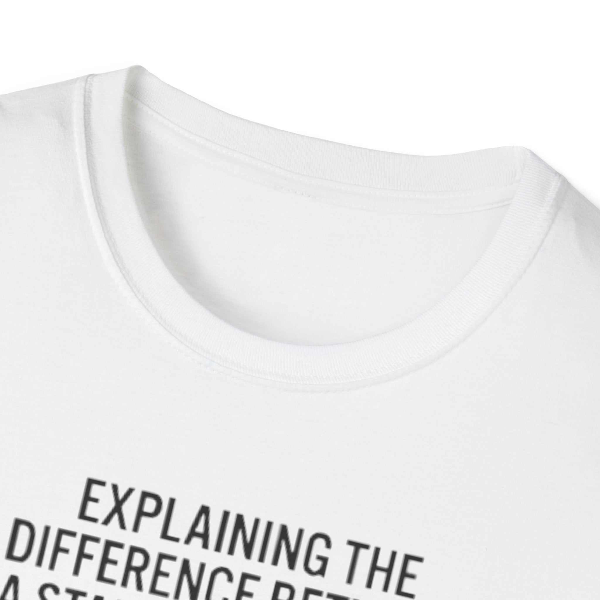 Aviation Humor T-Shirt — "Explaining the difference between a stall and a spin to non-aviation friends"