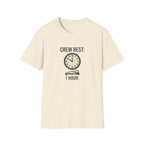Crew Rest 1 Hour T-Shirt — Pilot/Flight Crew Rest Period Tee