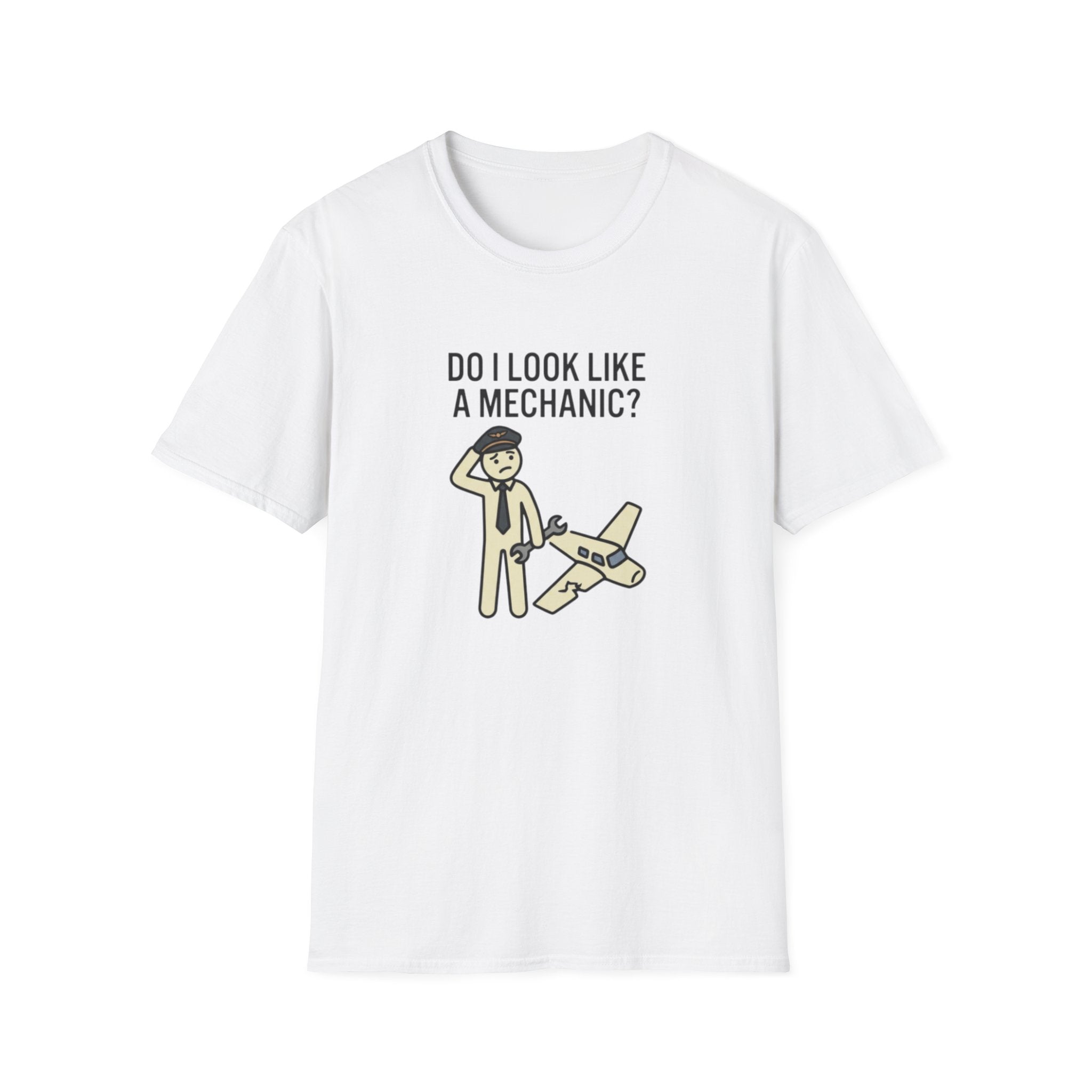 Mechanic Pilot T‑Shirt — "Do I Look Like a Mechanic?" Funny Aviation Tee