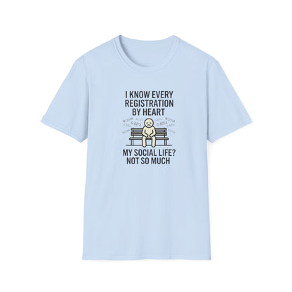 T‑Shirt - "I Know Every Registration By Heart" Funny Web Developer Tee