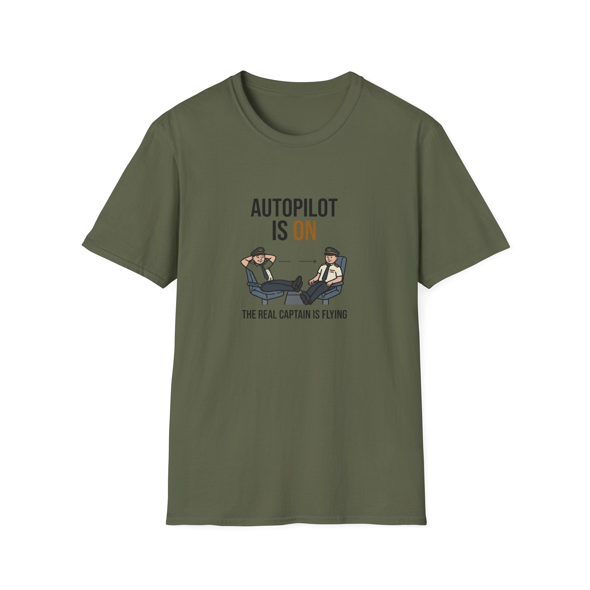 Autopilot Is On T‑Shirt — Funny Pilot Aviation Tee