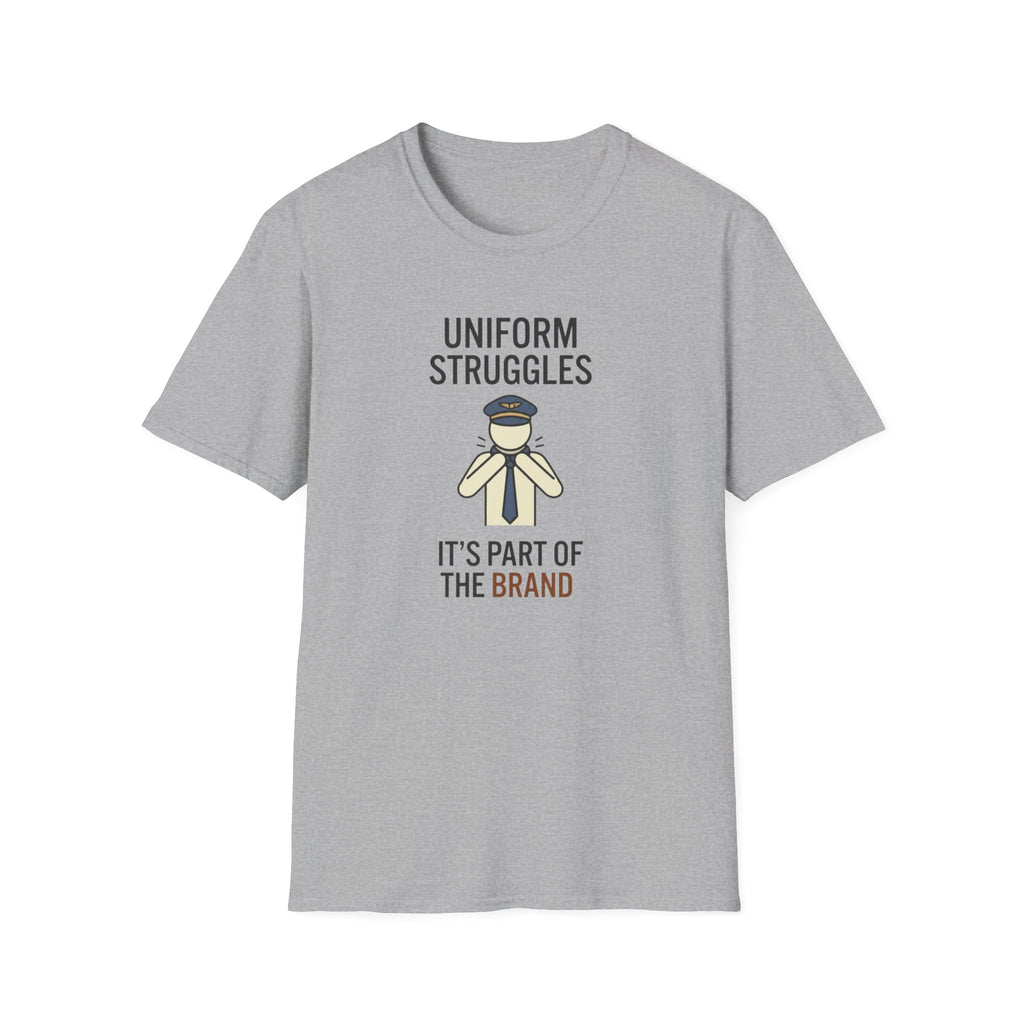 Uniform Struggles T-Shirt — Funny Police/Uniform Humor Tee (“It’s Part of the Brand”)