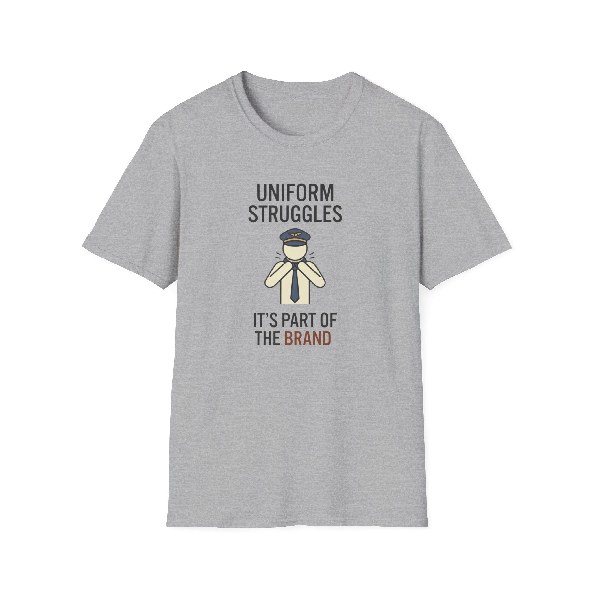 Uniform Struggles T-Shirt — Funny Police/Uniform Humor Tee (“It’s Part of the Brand”)