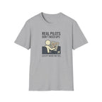 Pilot T-Shirt — “Real Pilots Don’t Need GPS (Except When They Do)” Aviation Tee