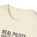 Pilot T-Shirt — “Real Pilots Don’t Need GPS (Except When They Do)” Aviation Tee