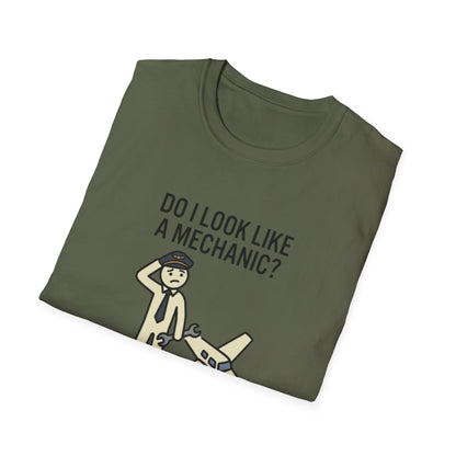 Mechanic Pilot T‑Shirt — "Do I Look Like a Mechanic?" Funny Aviation Tee