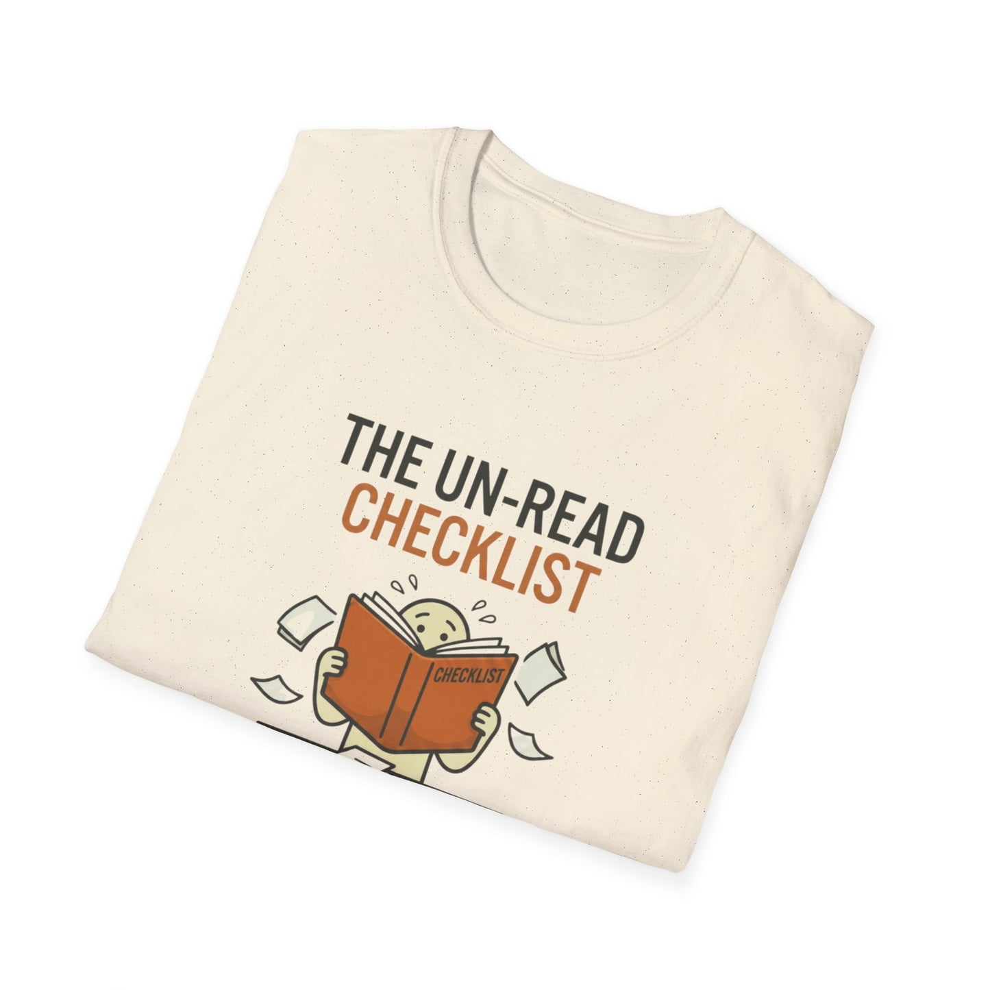 T-Shirt — “The Un-Read Checklist: Did I Set the Trim?” Funny Book Lover Tee