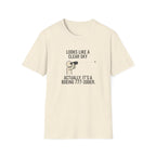 Aviation Humor T-Shirt — "Explaining the difference between a stall and a spin to non-aviation friends"