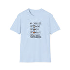 Pilot Checklist T-Shirt — "My Checklist: Phone, Keys, Wallet, Pilot's License"