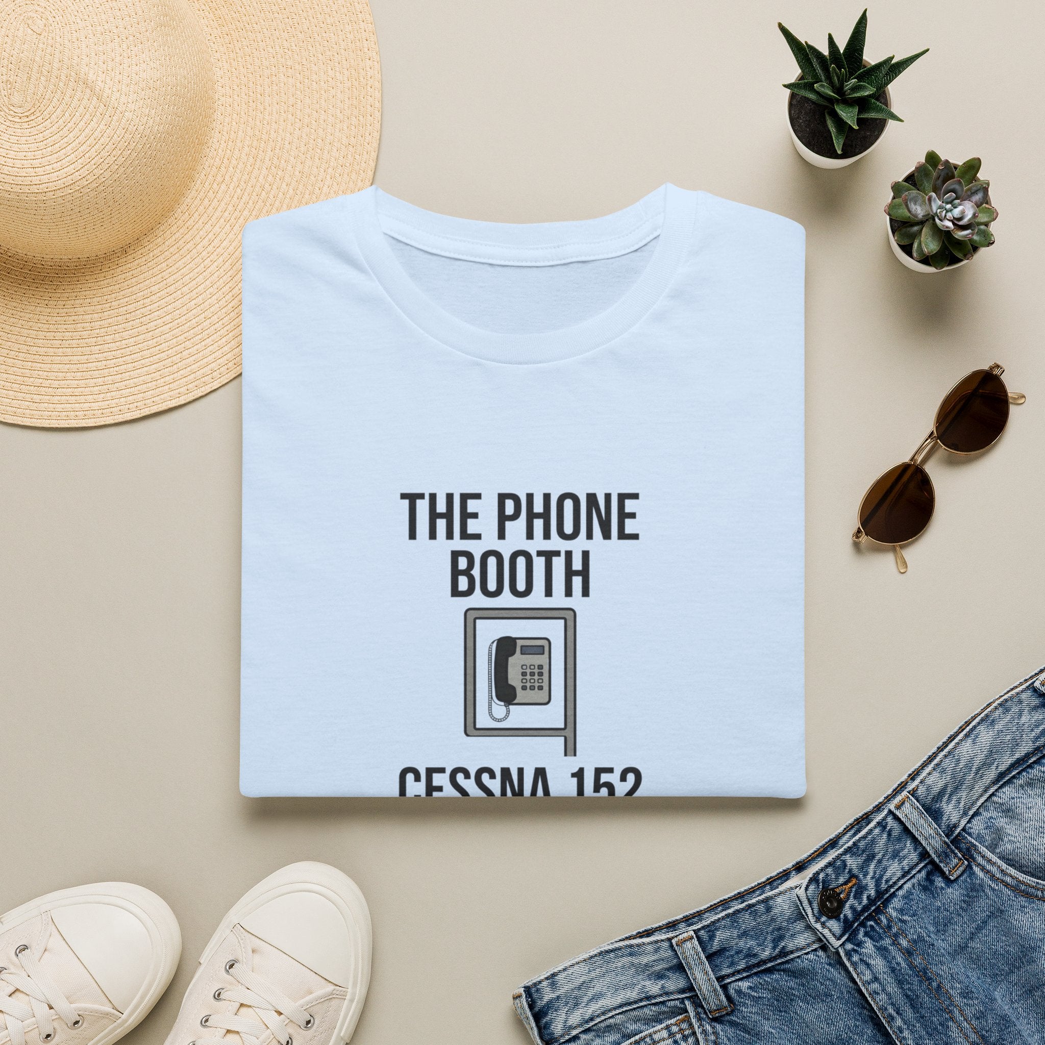 The Phone Booth Cessna 152 T-Shirt — Aviator Pilot Humor Tee