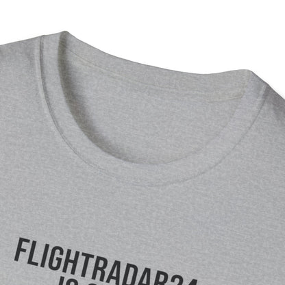 FlightRadar24 Fan T‑Shirt – “FlightRadar24 is Open. Screen Time: 14 Hours Today.”