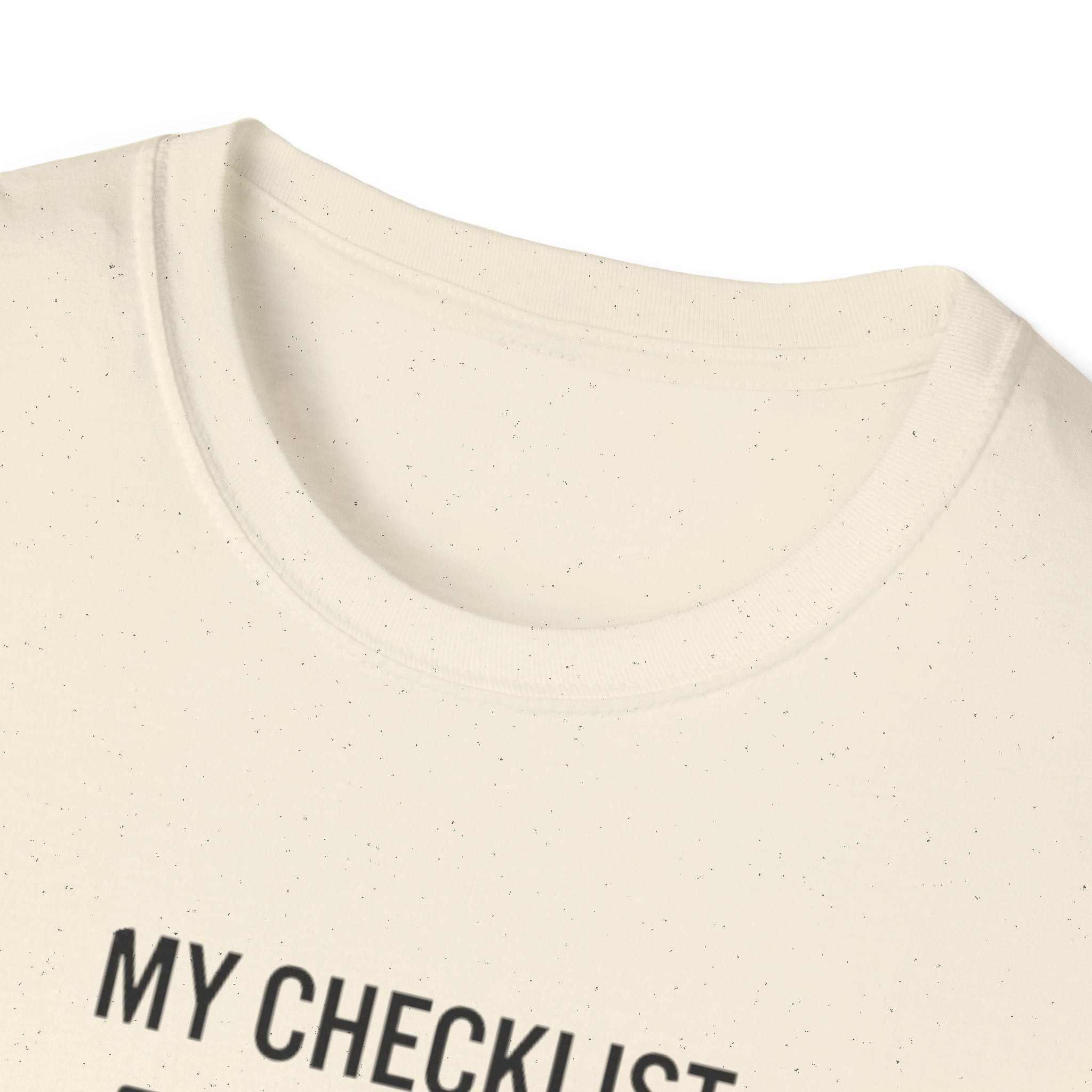 Pilot Checklist T-Shirt — "My Checklist: Phone, Keys, Wallet, Pilot's License"