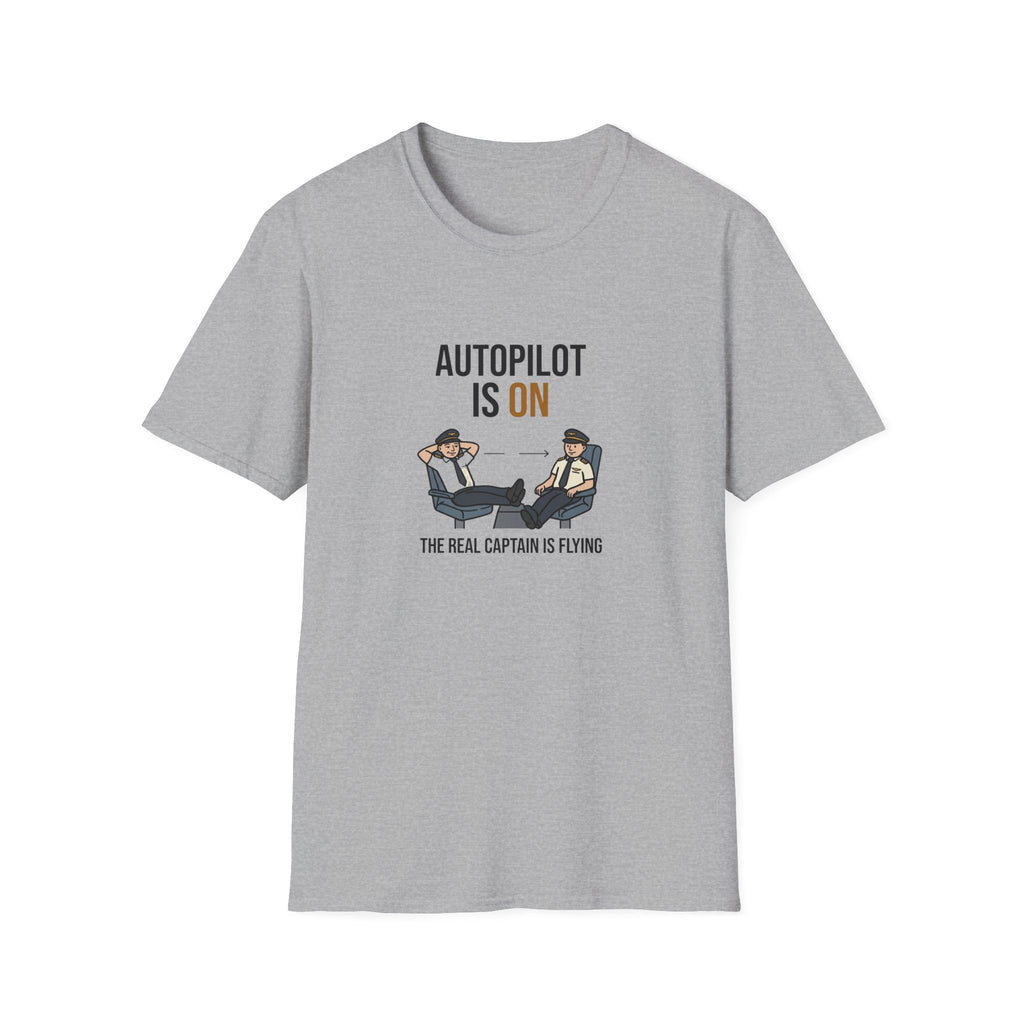 Autopilot Is On T‑Shirt — Funny Pilot Aviation Tee