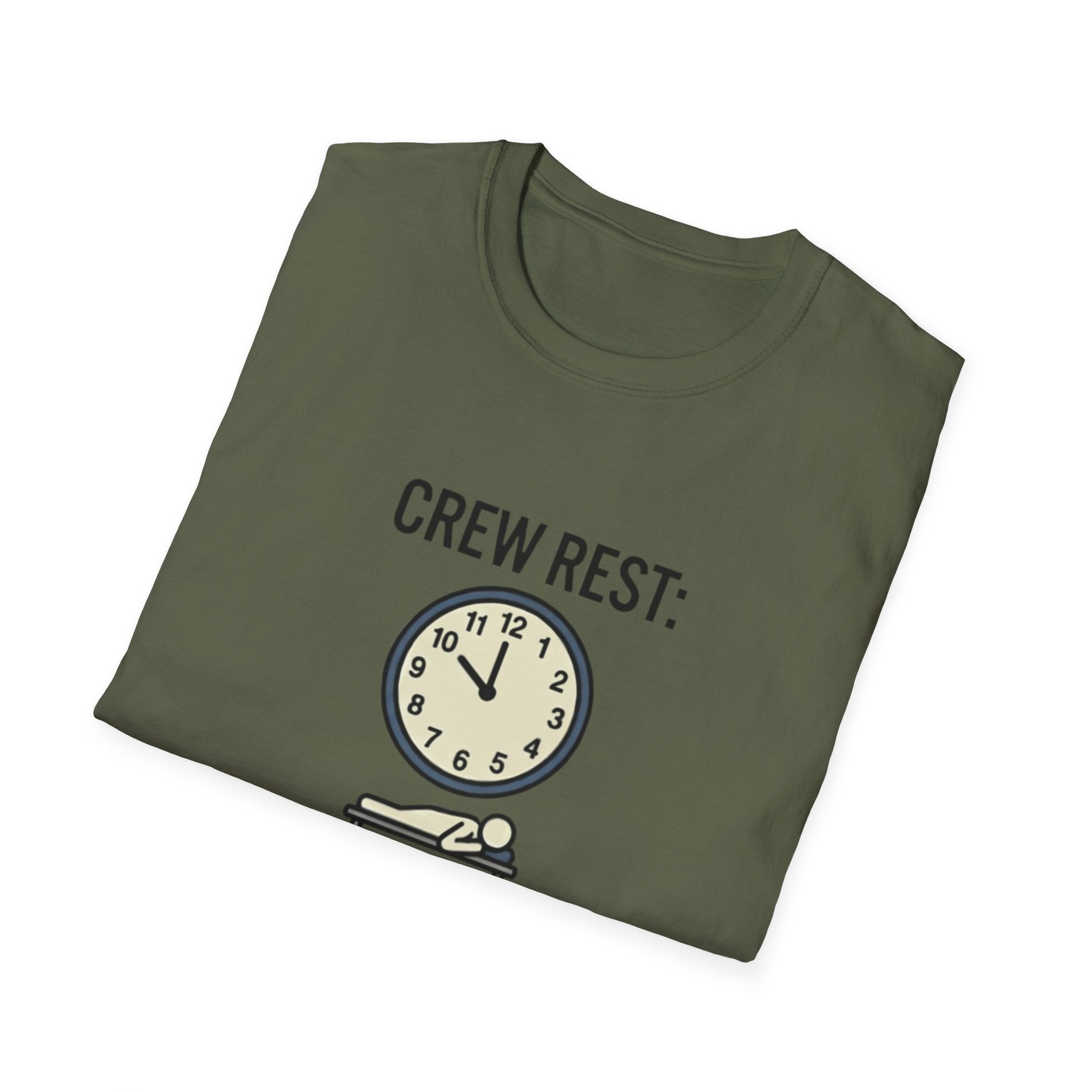 Crew Rest 1 Hour T-Shirt — Pilot/Flight Crew Rest Period Tee