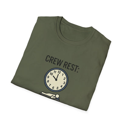 Crew Rest 1 Hour T-Shirt — Pilot/Flight Crew Rest Period Tee