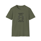 Seniority Rules T-Shirt — Funny Workplace Seniority Tee ("You’ll Get the Next Leg")