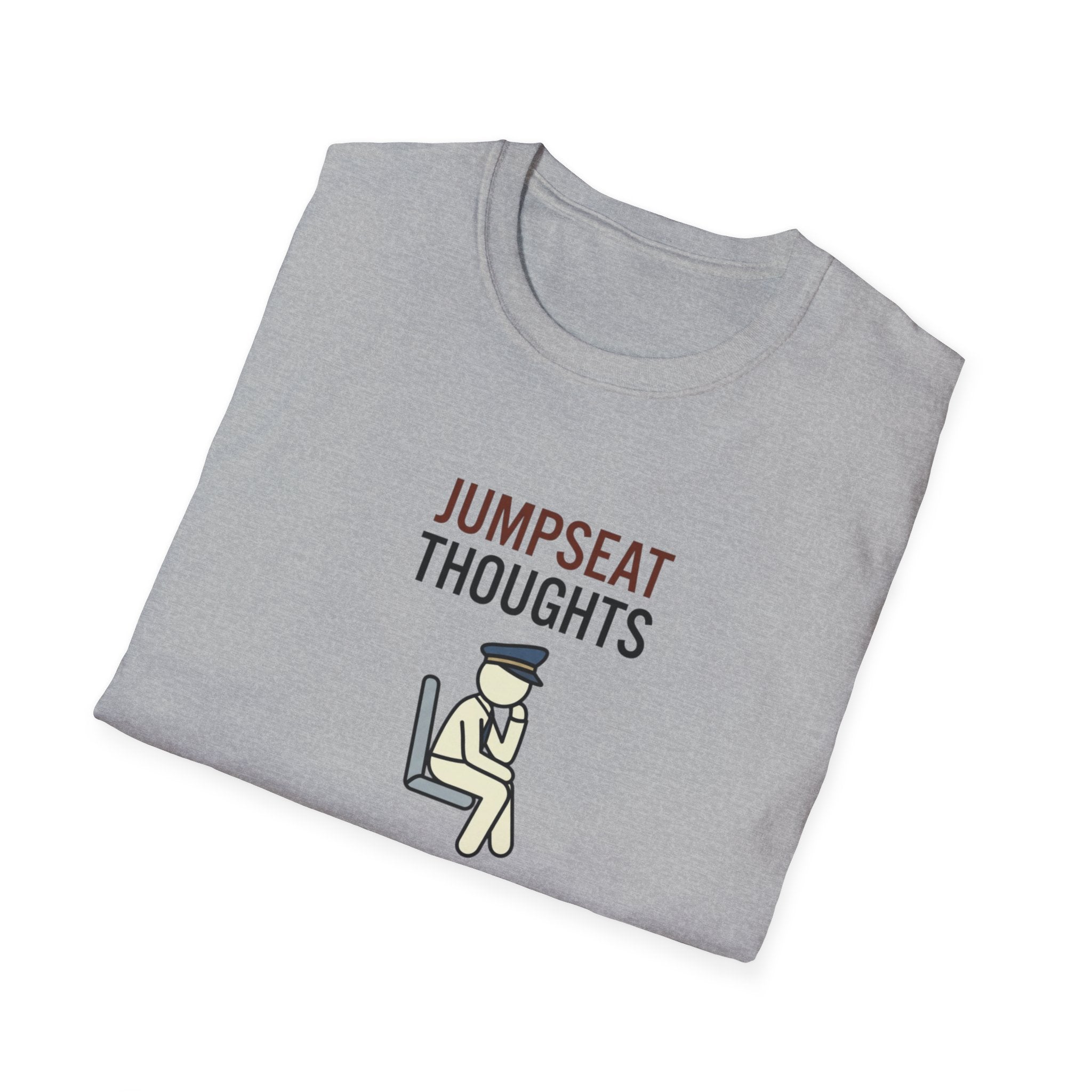 Jumpseat Thoughts T-Shirt — "Did I Unplug the Coffee Pot?" Pilot Humor Tee