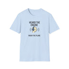 Heard The Engine T‑Shirt — Aviation Headphones Pilot Gift