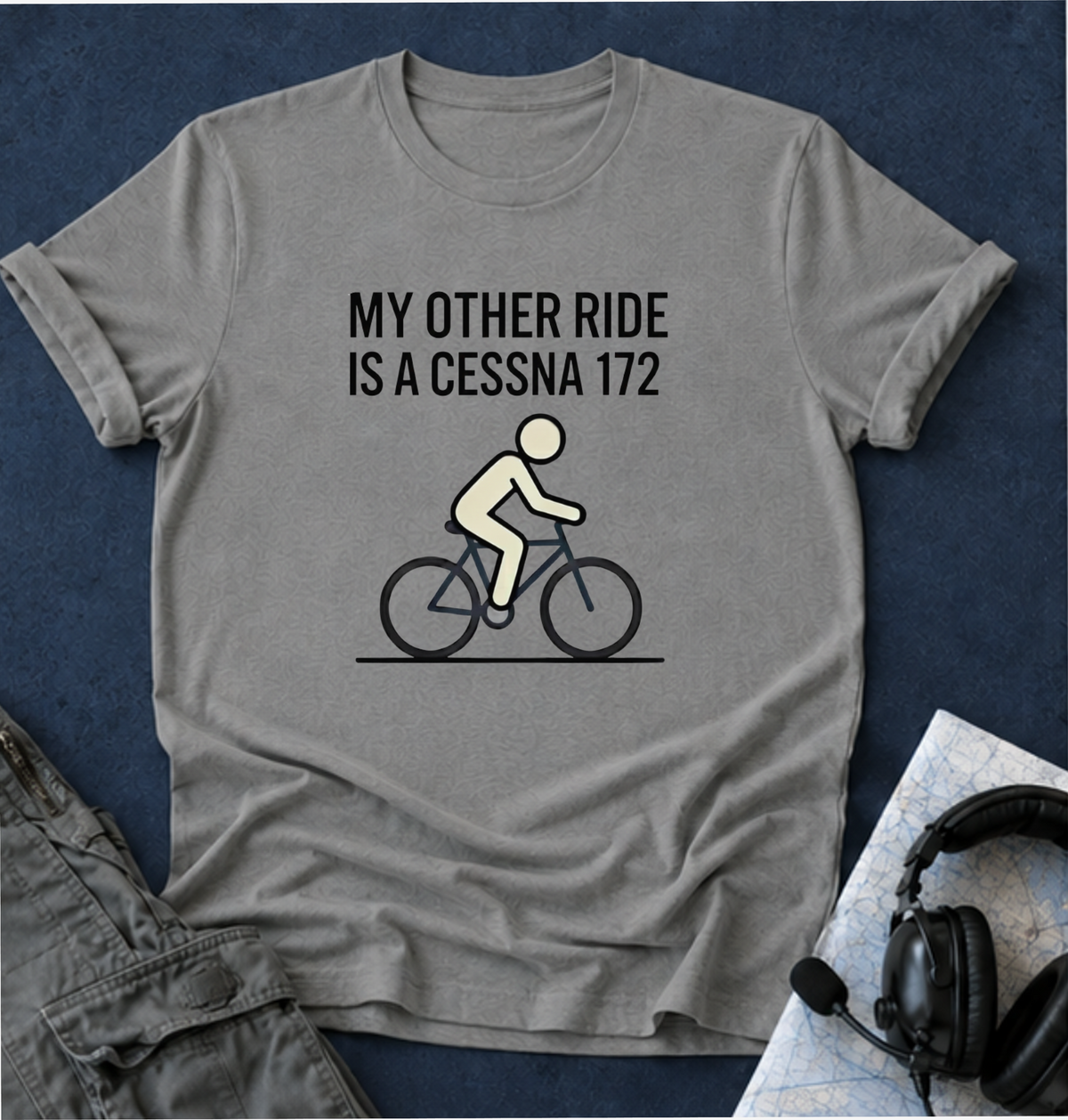 Copy of Cessna 172 Bike Shirt — "My Other Ride Is a Cessna 172" Graphic Tee