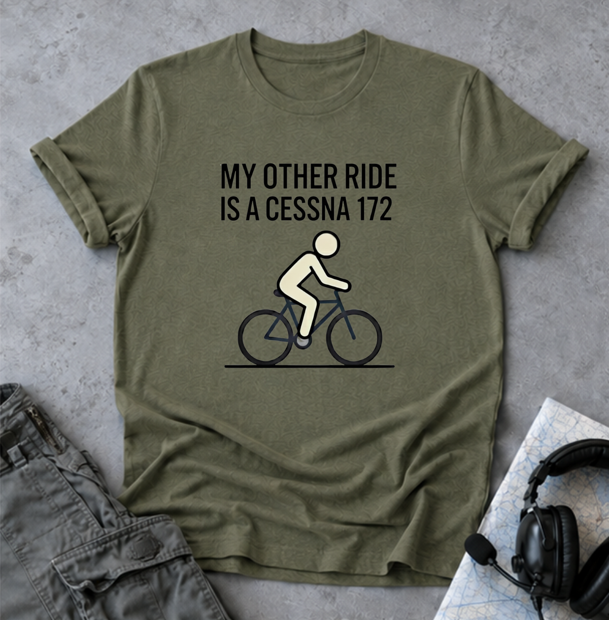 Copy of Cessna 172 Bike Shirt — "My Other Ride Is a Cessna 172" Graphic Tee