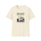 Pilot T-Shirt — “Real Pilots Don’t Need GPS (Except When They Do)” Aviation Tee