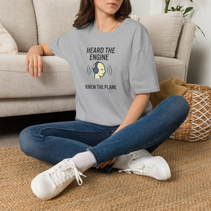Heard The Engine T‑Shirt — Aviation Headphones Pilot Gift