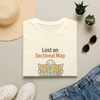 Lost on Sectional Map T-Shirt — Funny Travel Map Tee (Where Am I?)