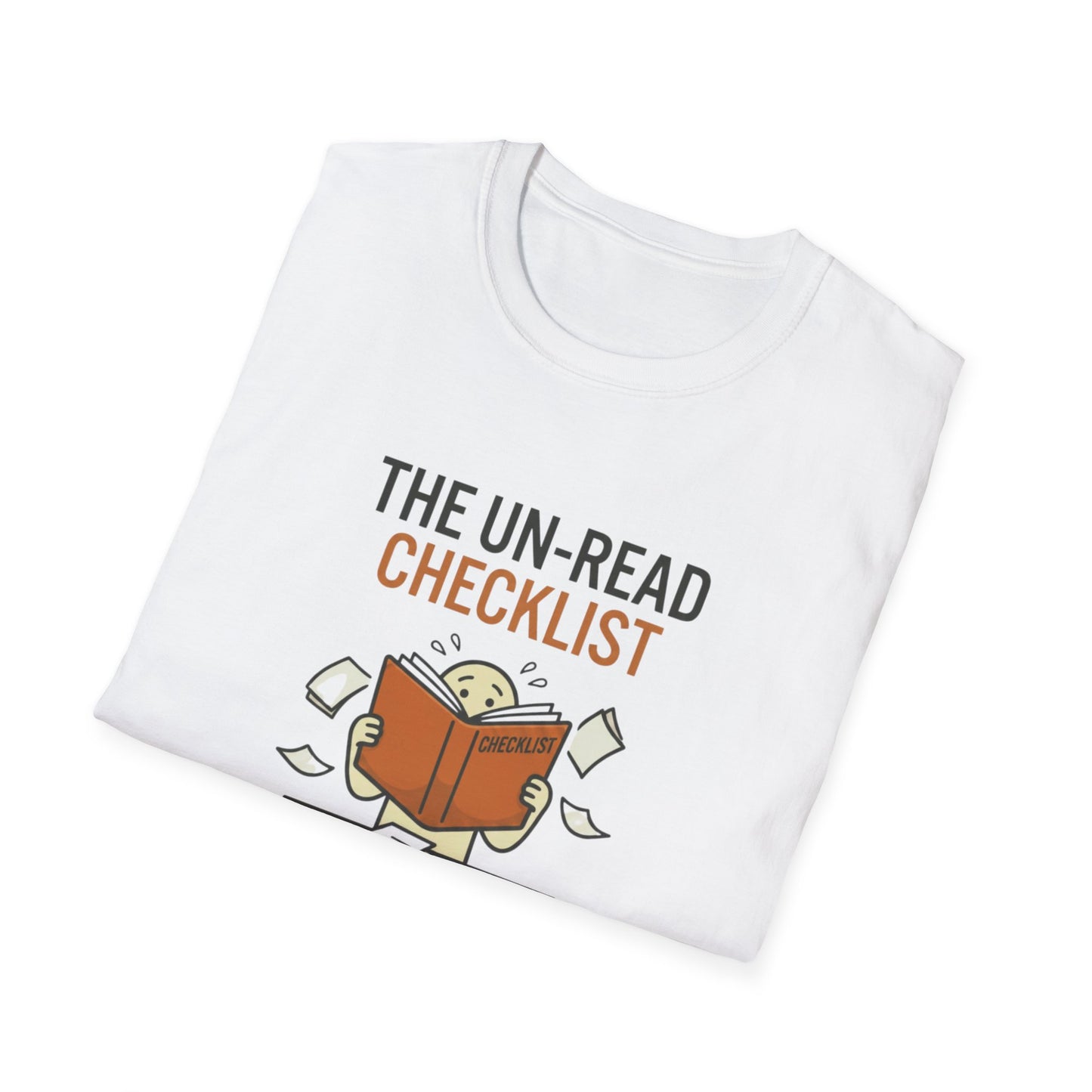 T-Shirt — “The Un-Read Checklist: Did I Set the Trim?” Funny Book Lover Tee