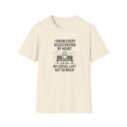 T‑Shirt - "I Know Every Registration By Heart" Funny Web Developer Tee