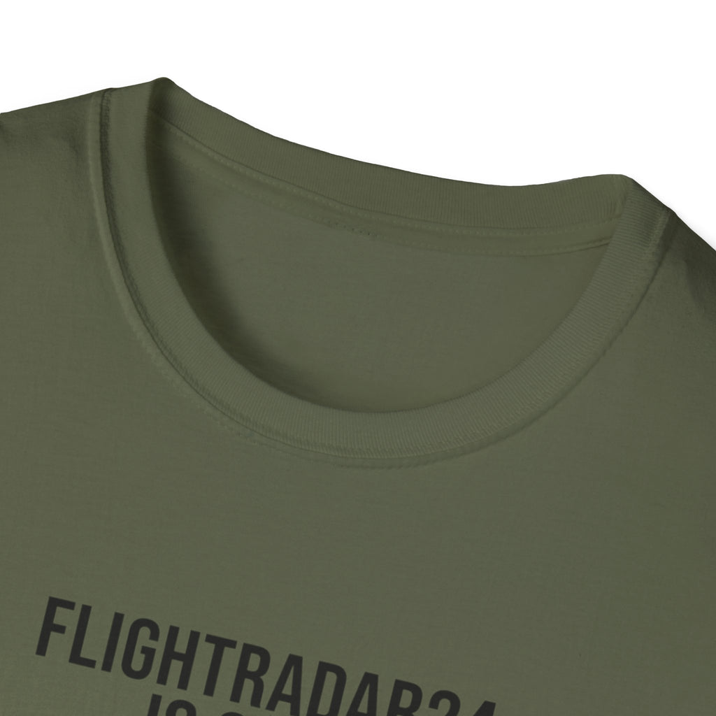 FlightRadar24 Fan T‑Shirt – “FlightRadar24 is Open. Screen Time: 14 Hours Today.”