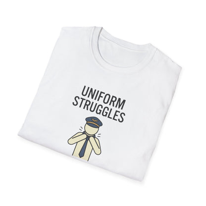Uniform Struggles T-Shirt — Funny Police/Uniform Humor Tee (“It’s Part of the Brand”)
