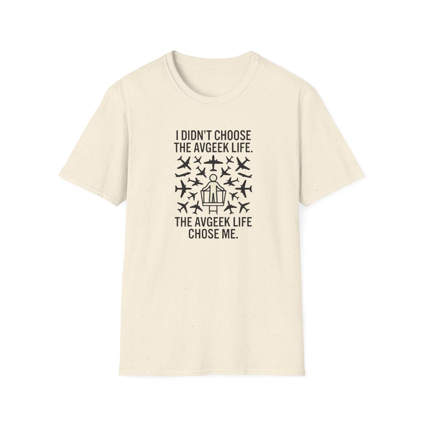 Pilot T-Shirt — "I Didn't Choose the Avgeek Life" Airplane Graphic Tee