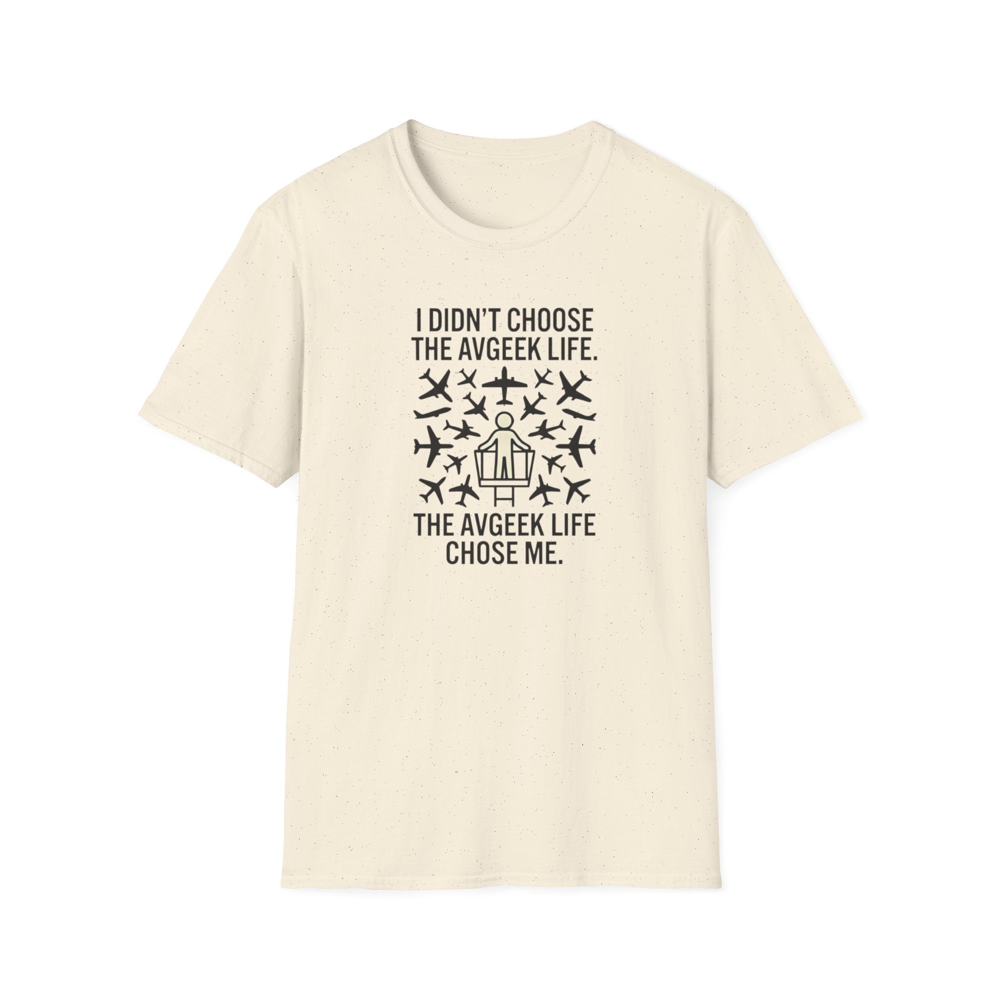 Pilot T-Shirt — "I Didn't Choose the Avgeek Life" Airplane Graphic Tee