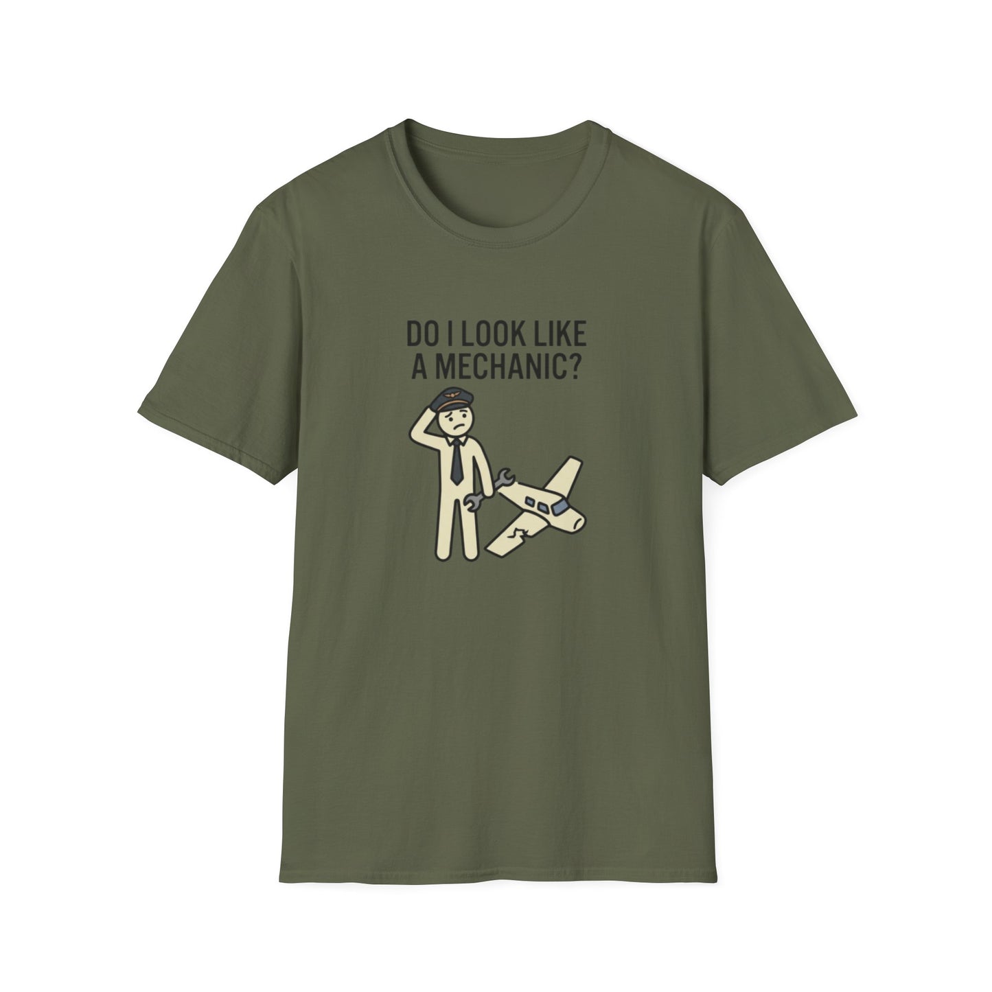 Mechanic Pilot T‑Shirt — "Do I Look Like a Mechanic?" Funny Aviation Tee